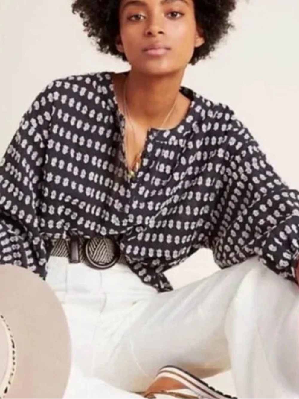 Pilcro By Anthropologie Tavi Textured Button down Size Large Peasant